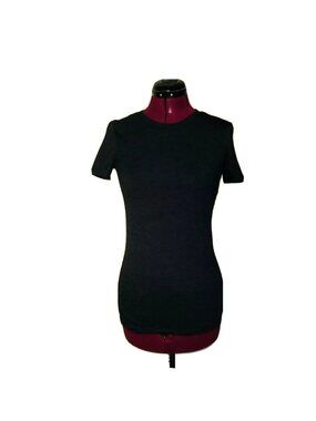 Clementine T-Shirt Small S Black Crew Neck Short Sleeve Casual Jersey Tee Women